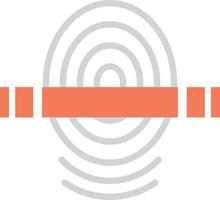 fingerprint scanning illustration in minimal style vector