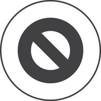 ilustración de signo de prohibición en estilo minimalista vector