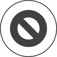 prohibition sign illustration in minimal style vector