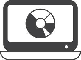 laptop and synchronization illustration in minimal style vector