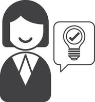 business people and ideas illustration in minimal style vector