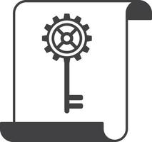 contract paper and keys illustration in minimal style vector