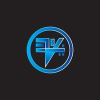 Amazing ETV logo design vector