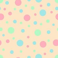 Seamless pattern. Yellow background with colorful circles . Vector illustration.