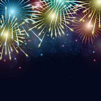 Beautiful Fireworks New Year Background vector