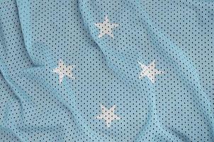 Micronesia flag printed on a polyester nylon sportswear mesh fab photo