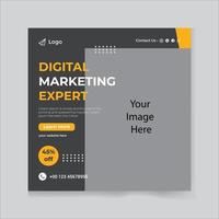 Digital marketing social media post template design premium vector. vector