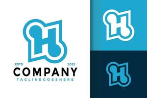 diseño del logotipo de la empresa letra h, vector de logotipos de identidad de marca, logotipo moderno, plantilla de ilustración vectorial de diseños de logotipos
