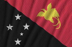 Papua New Guinea flag printed on a polyester nylon sportswear me photo