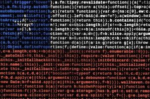 Chile flag is depicted on the screen with the program code. The concept of modern technology and site development photo