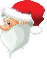 Santa claus or father christmas cartoon character face graphic vector