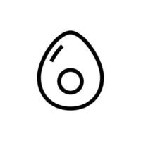 Boiled egg line icon illustration. suitable for egg free food icon. icon related to packaging. Simple vector design editable. Pixel perfect at 32 x 32