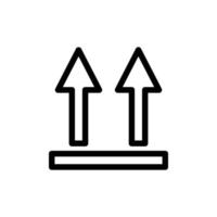Up arrow line icon illustration. suitable for this side up packaging icon. icon related to packaging. Simple vector design editable. Pixel perfect at 32 x 32