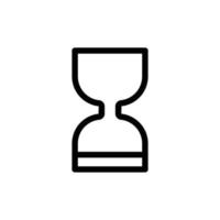 ilustración de icono de línea de reloj de arena. adecuado para el icono de fecha de caducidad. icono relacionado con el embalaje. diseño vectorial simple editable. píxel perfecto a 32 x 32 vector