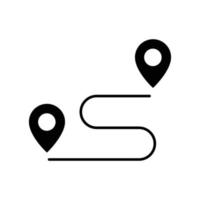 Map glyph icon. icon illustration related to location. Simple vector design editable. Pixel perfect at 32 x 32