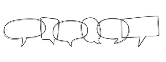 speech bubble doodle vector illustration