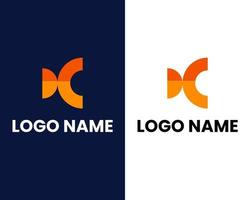 letter d and c mark logo design template vector