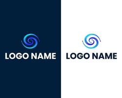 letter s with tech modern logo design template vector