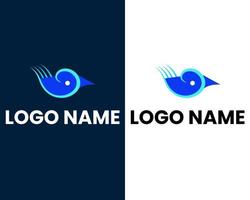 plantilla de diseño de logotipo moderno de pájaro vector