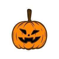 hand drawn halloween face pumpkin clipart vector