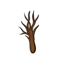 clipart de rama de árbol dibujado a mano vector