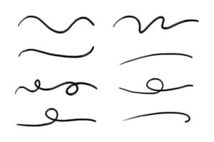 strokes, underlines, highlighter marker strokes, wave brush marks. vector