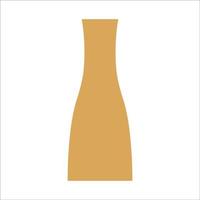 Vector illustration of modern ceramic vase. Single element in trendy boho style isolated on white background