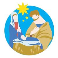 Nativity scene in flat design image
