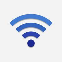 Wifi sign icon, wireless network signals symbol isolated on background. vector