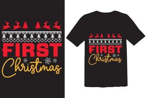 First Christmas  Design vector