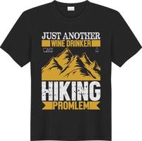 Hiking T-Shirt Design vector