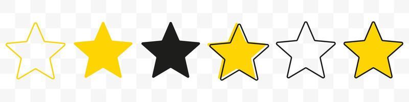 Set of Stars Icons. Vector Illustation