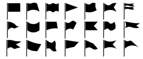 conjunto de iconos de bandera.ilustración vectorial vector