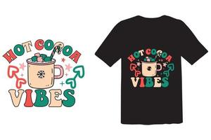 Hot Coco A Vibes Christmas vector