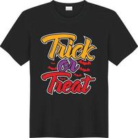 Halloween Trick or treat T-Shirt Design vector