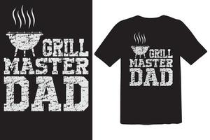 Grill Master Dad Design vector