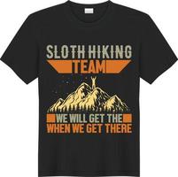 Hiking T-Shirt Design vector