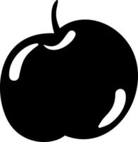 Apple black thanksgiving day natural bio food silhouette vector