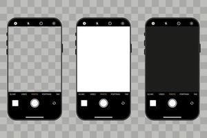 Set of mobile smartphone. Vector stock illustration