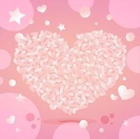 Valentines Day greeting card vector template