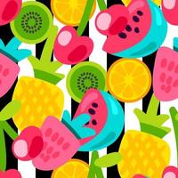 patrones de frutas de verano vector