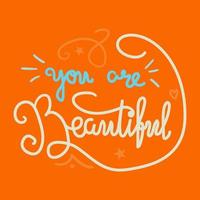 Motivation and Beauty Lettering Concept vector