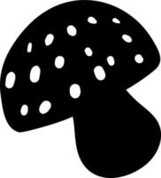 Mushroom forest natural fresh vegetable silhouette vector