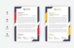 minimal business letterhead design, a4 size modern vector design,