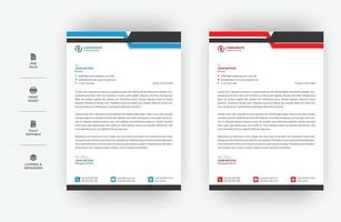 minimal business letterhead design, a4 size modern vector design,