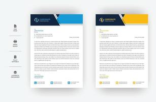 minimal business letterhead design, a4 size modern vector design,