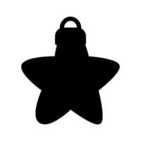 Star toy for decorate fir-tree silhouette vector