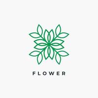 Abstract flower design. Line creative symbol. Universal icon. flower sign. Simple logotype template for premium business. Vector illustration.