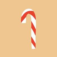 Christmas candy cane lollypop vector illustration