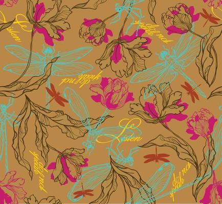 Floral seamless patterns. vector design for paper, cover, fabric, interior decor and other users.